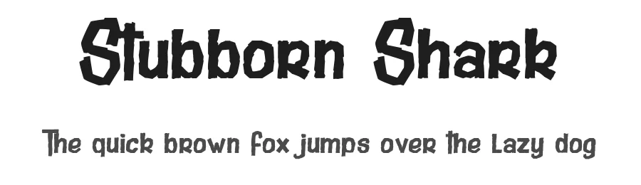 Stubborn Shark by dcoxy Medina Gregory — Display Font