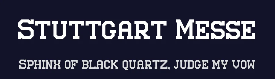 Stuttgart Messe — Display Font — thumbnail 2