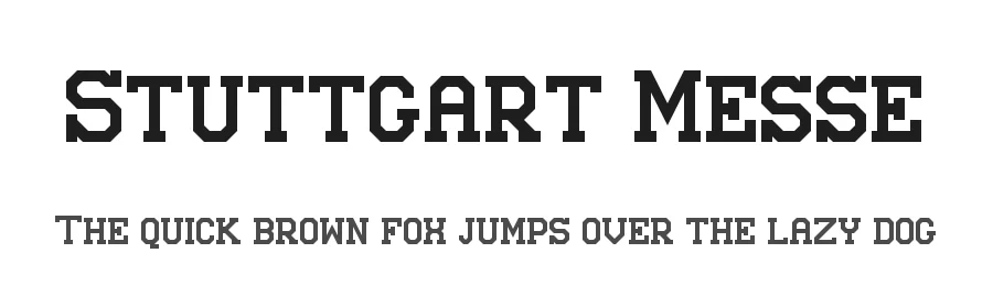 Stuttgart Messe — Display Font