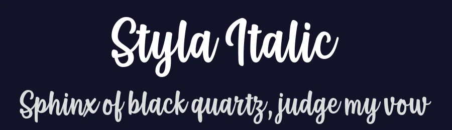Styla Italic by Situjuh Nazara — Display Font — thumbnail 2
