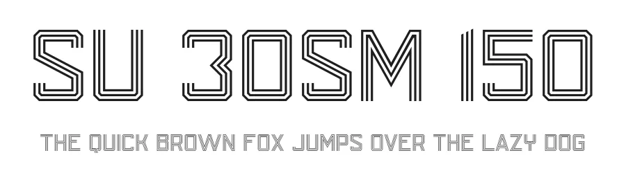 SU 30SM 150 by Adam Rucki — Display Font