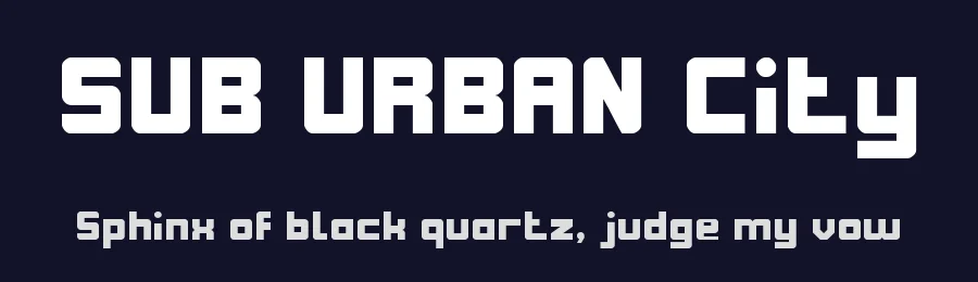 SUB URBAN City by http://www.dafont.com/wino-s-kadir.d2209 — Display Font — thumbnail 2
