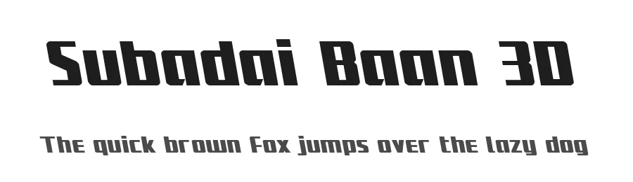 Subadai Baan 3D by Daniel Zadorozny — Display Font