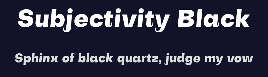 Subjectivity Black by Alexander Slobzheninov — Display Font — thumbnail 2