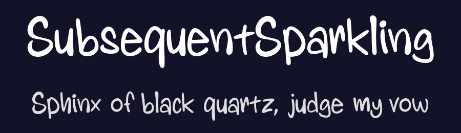 SubsequentSparkling — Display Font — thumbnail 2
