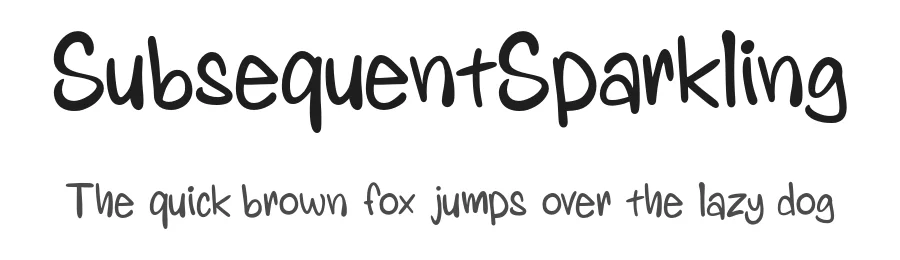 SubsequentSparkling — Display Font
