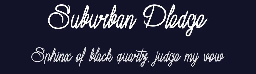 Suburban Pledge by dcoxy Medina Gregory — Script Font — thumbnail 2
