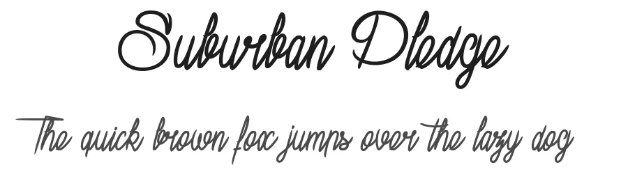 Suburban Pledge by dcoxy Medina Gregory — Script Font
