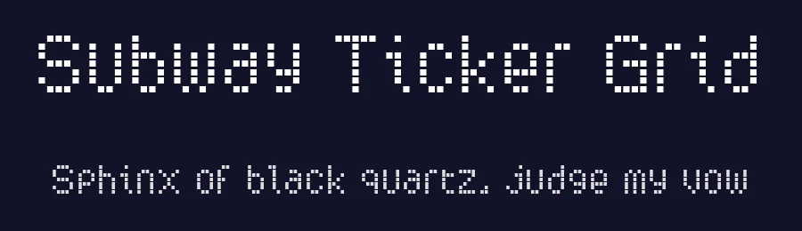 Subway Ticker Grid — Display Font — thumbnail 2