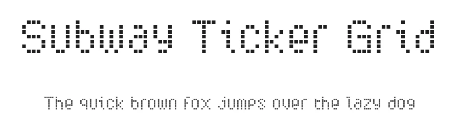 Subway Ticker Grid — Display Font