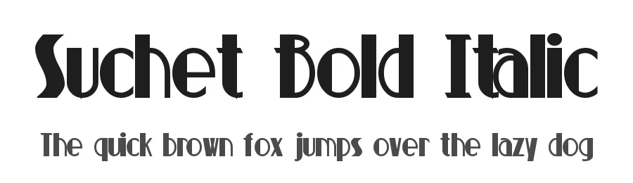 Suchet Bold Italic by Neale Davidson — Display Font