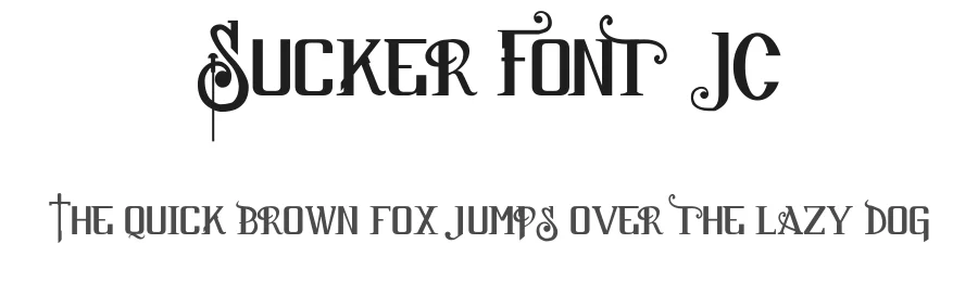 Sucker Font JC by ©  Juan Casco, 2011 — Display Font