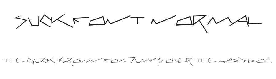 Suckfont Normal — Display Font
