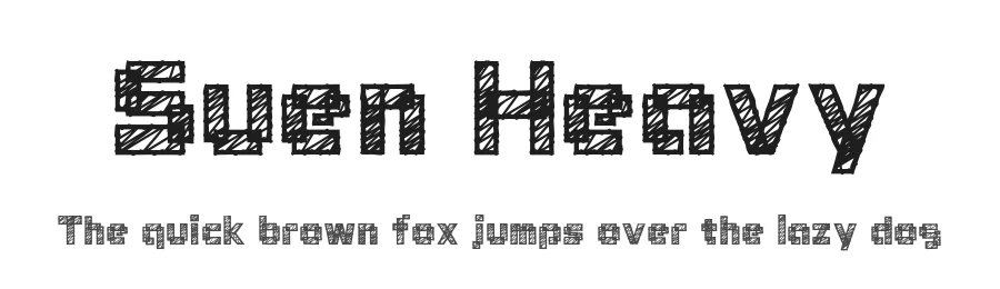 Suen Heavy by 108go, aoki tetsu — Display Font