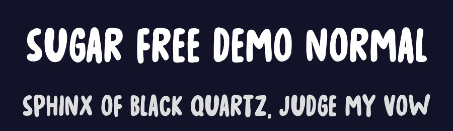 Sugar Free DEMO Normal by Jakob Fischer / pizzadude.dk — Display Font — thumbnail 2