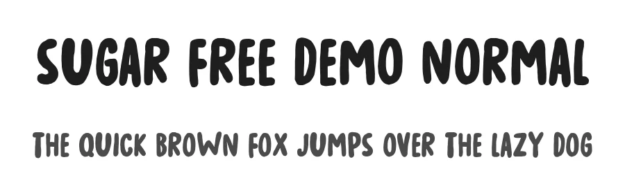 Sugar Free DEMO Normal by Jakob Fischer / pizzadude.dk — Display Font