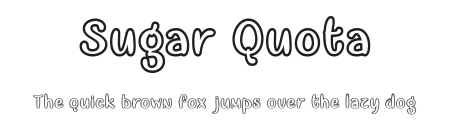 Sugar Quota by Misti's Fonts — Display Font