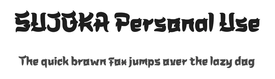 SUJOKA Personal Use by Rozi — Display Font