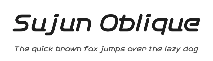 Sujun Oblique by 108go, aoki tetsu — Display Font