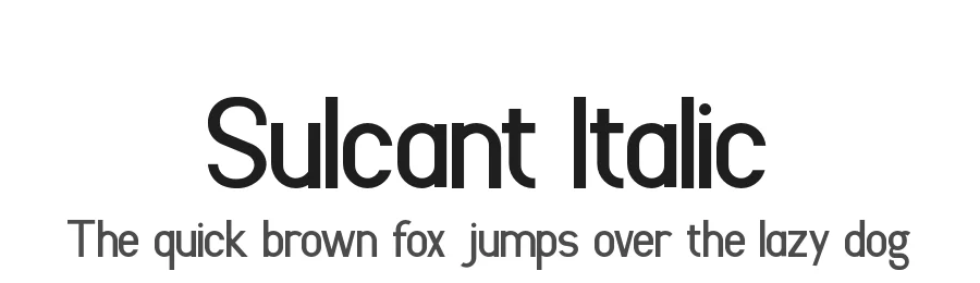 Sulcant Italic by Kong Font — Display Font