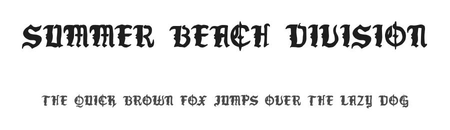Summer Beach Division by Woodcutter Manero — Display Font