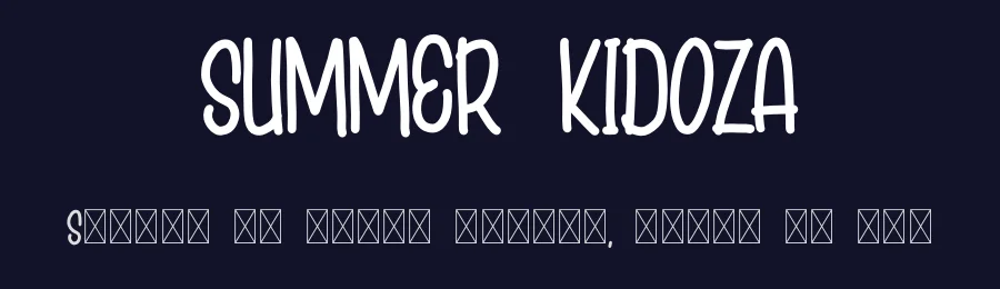 SUMMER KIDOZA by Sigit Dwipa Nirmana Visual — Display Font — thumbnail 2