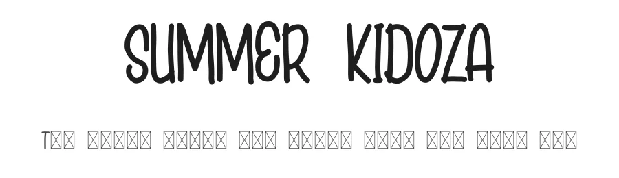 SUMMER KIDOZA by Sigit Dwipa Nirmana Visual — Display Font