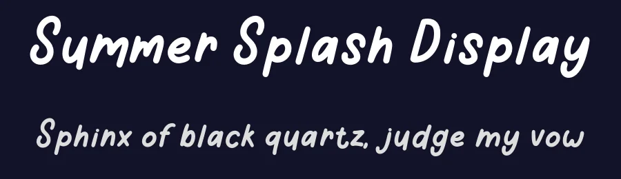 Summer Splash Display by Fadli Ramadhan Iskandar — Display Font — thumbnail 2