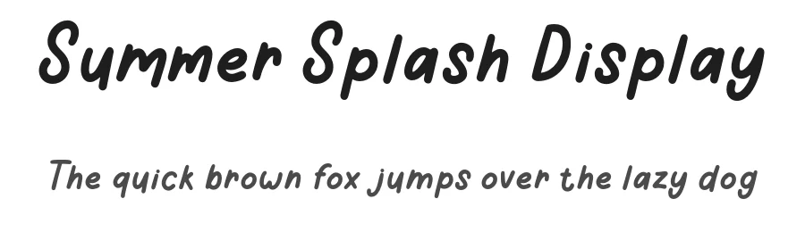 Summer Splash Display by Fadli Ramadhan Iskandar — Display Font