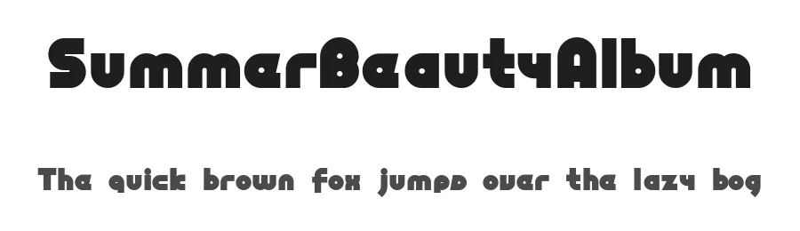 SummerBeautyAlbum — Display Font