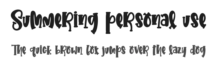 Summering personal use by Letterara — Display Font