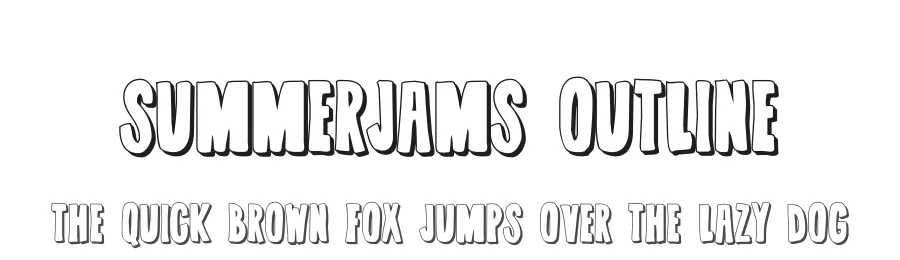 SummerJams Outline by =^_^= — Display Font
