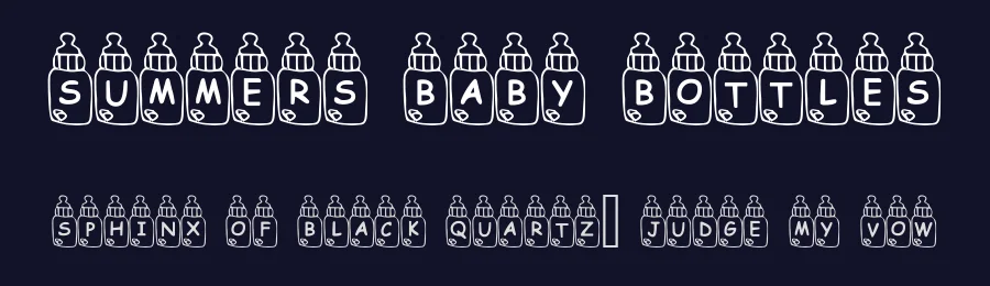 Summers Baby Bottles — Display Font — thumbnail 2