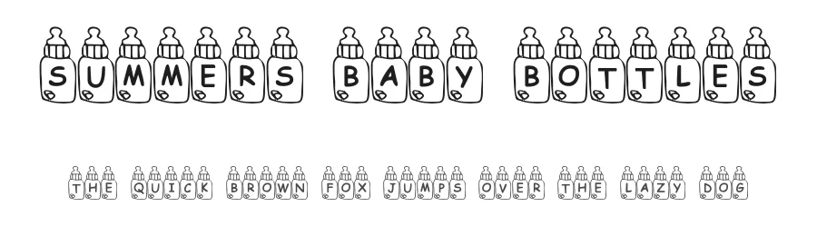 Summers Baby Bottles — Display Font