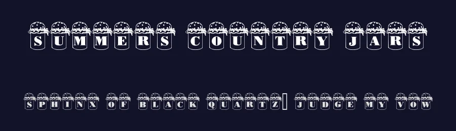 Summers Country Jars — Display Font — thumbnail 2