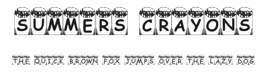 Summers Crayons — Display Font