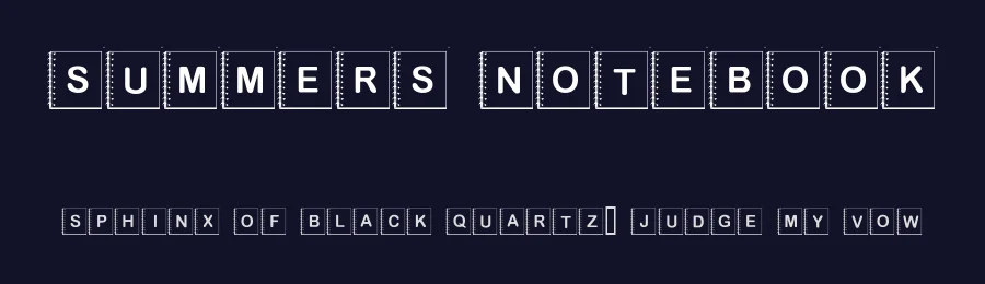 Summers Notebook — Display Font — thumbnail 2