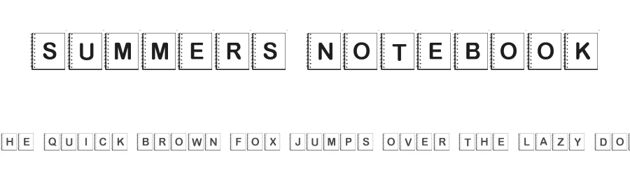 Summers Notebook — Display Font