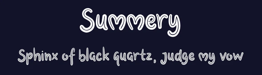 Summery by Heroglyphs — Display Font — thumbnail 2