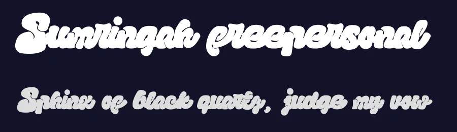 Sumringah freepersonal by Designed by Em Ali From Mozyen Studio — Display Font — thumbnail 2