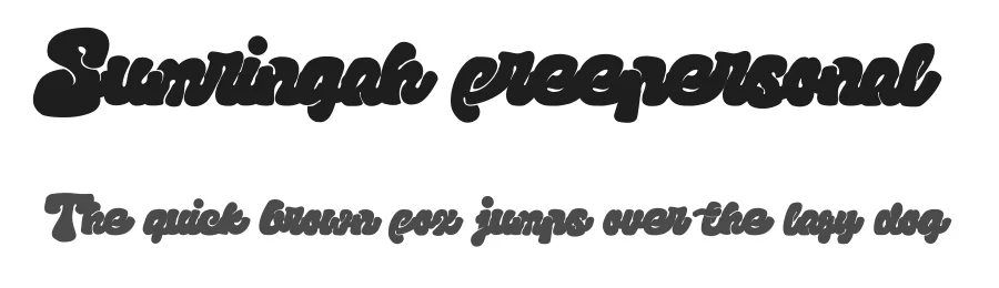 Sumringah freepersonal by Designed by Em Ali From Mozyen Studio — Display Font