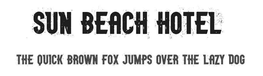 Sun Beach Hotel by Woodcutter Manero — Display Font