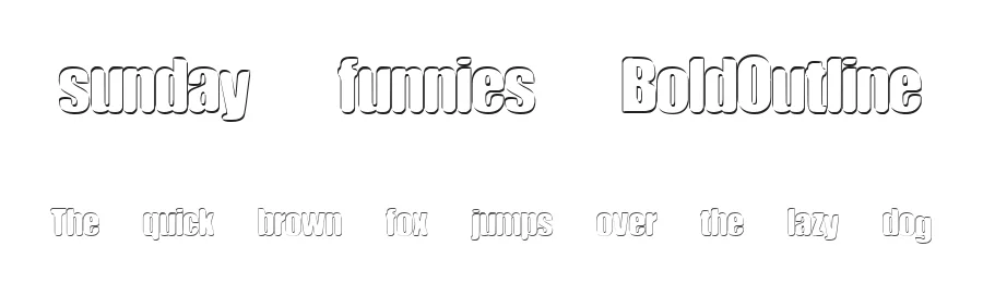sunday funnies BoldOutline — Display Font
