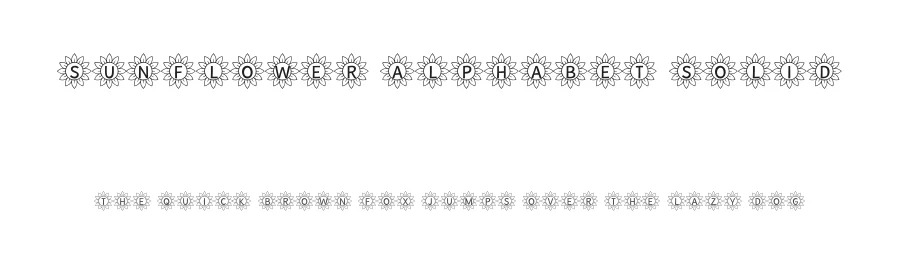 Sunflower Alphabet Solid by Misti's Fonts — Display Font