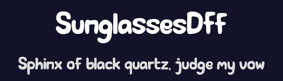 SunglassesDff by Fauzan S Kom — Display Font — thumbnail 2