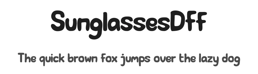 SunglassesDff by Fauzan S Kom — Display Font
