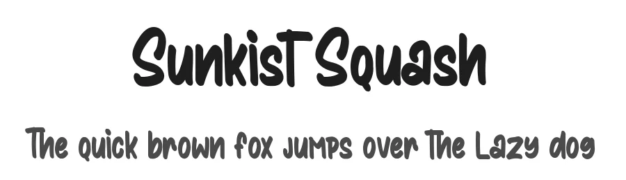 Sunkist Squash by Stefie Justprince — Display Font