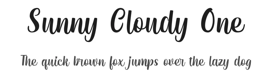 Sunny Cloudy One by Nur Solikh — Display Font