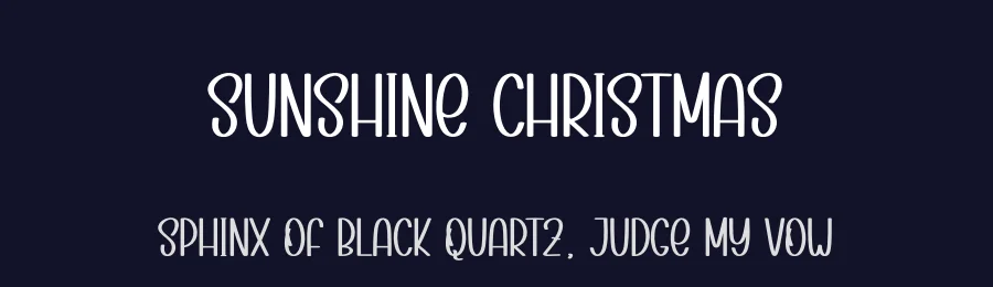 Sunshine Christmas — Display Font — thumbnail 2