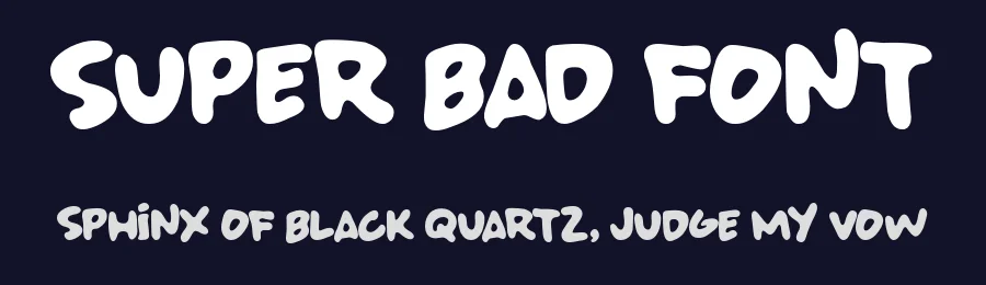 SUPER BAD FONT — Display Font — thumbnail 2